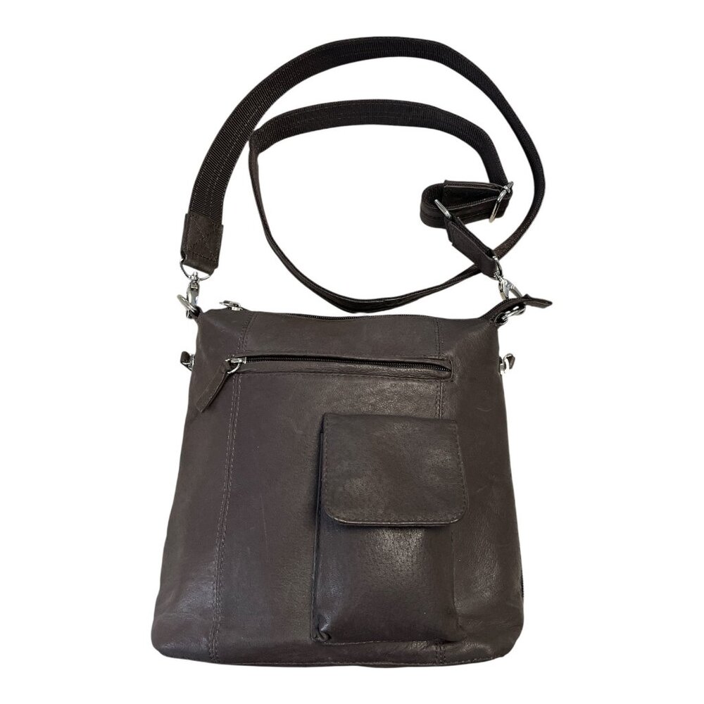 Gun Tote’n Mamas Concealed Carry Brown Faux Leather Crossbody Bag – 2012 – Adjus